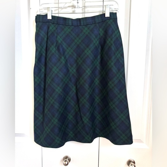 Vintage Jacobsons Tartan Plaid Wool A-Line Skirt | 100% Wool Knee Length Size 12 - Picture 2 of 5
